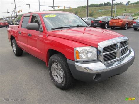 2005 Flame Red Dodge Dakota Slt Quad Cab 4x4 69351731 Photo 6