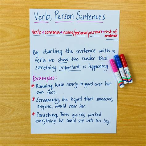 Super Sentence Structures Verb Person Sentences High Quality