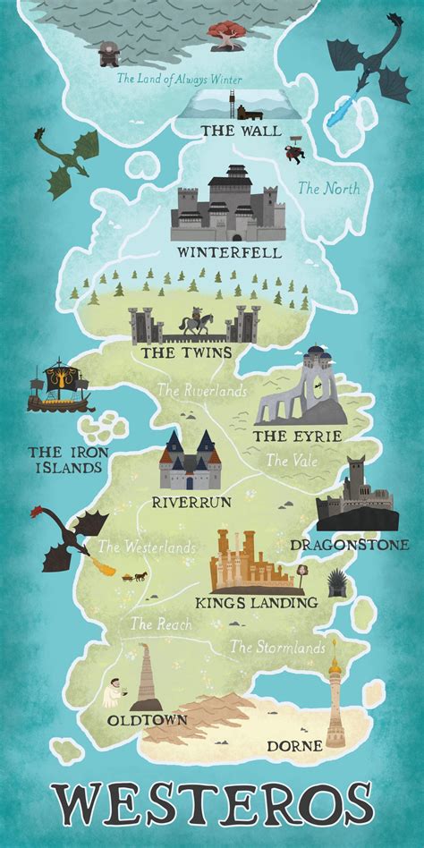 Illustrated Westeros Map I Made For An Illustration Class Im A
