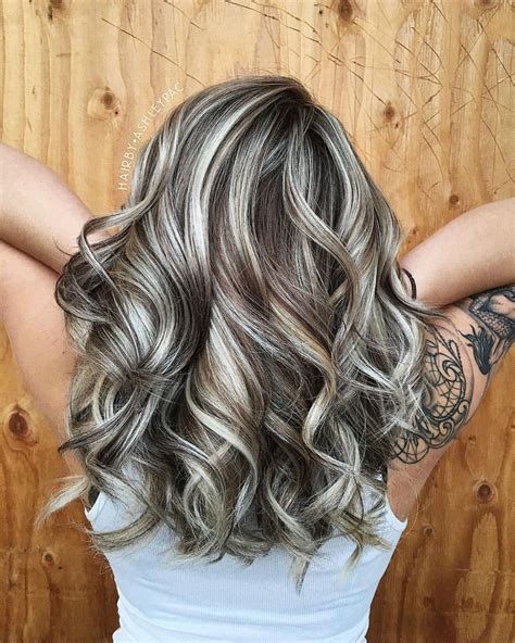 Ideas Of Gray And Silver Highlights On Brown Hair Hair Highlights And Lowlights Dark Hair