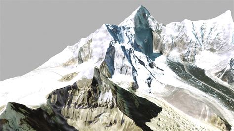 Mountain Landscape Chomolungma Mount Everest 3d Model Max Obj 3ds Fbx