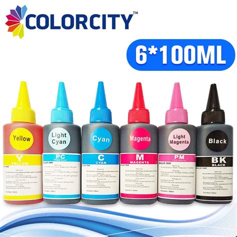 6 Bottles 100ml Printer Ink Refill Kit Universal Dye Ink For Hp For