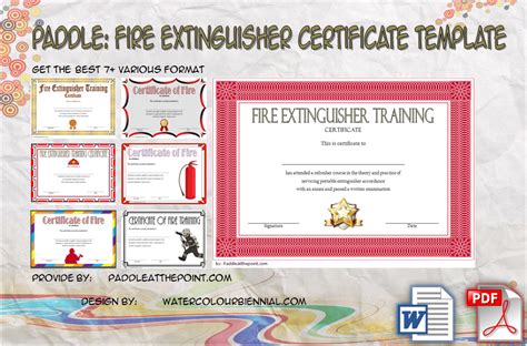 Fire extinguisher training with free certificate on completion. Fire Extinguisher Training Certificate - 7+ Latest Designs
