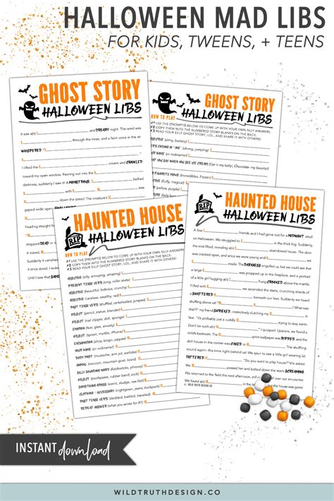 Spooky Halloween Mad Libs Printables For Tweens And Kids Download