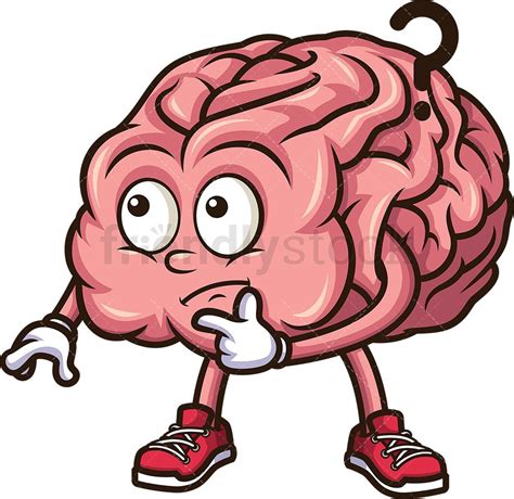 Thinking Brain Cartoon Clipart Vector Friendlystock Cartoon Clip