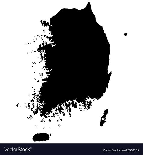 You can use our images for unlimited commercial purpose without asking permission. South korea map silhouette isolated on Royalty Free Vector
