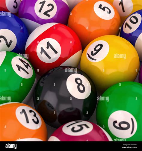 Billiard Balls With Numbers Stock Photo Alamy
