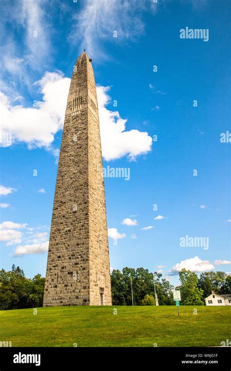 Historic Bennington Battle Monument From Bennington Vermont Stock Photo
