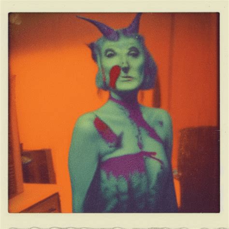 Polaroid Photo Of The Devil · Creative Fabrica
