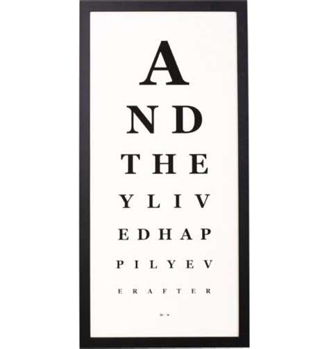 Ever After Eye Chart Print Australia Art Print Eye Chart Rafter Wall