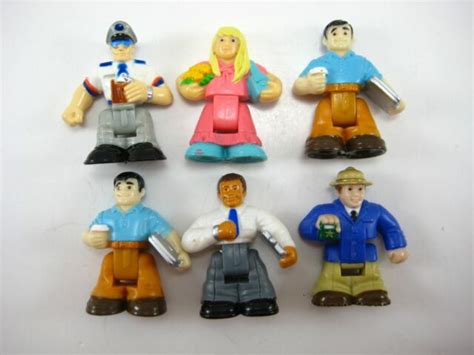 Geotrax People Figures Lot C 6 People Grand Central Girl Police Ranger