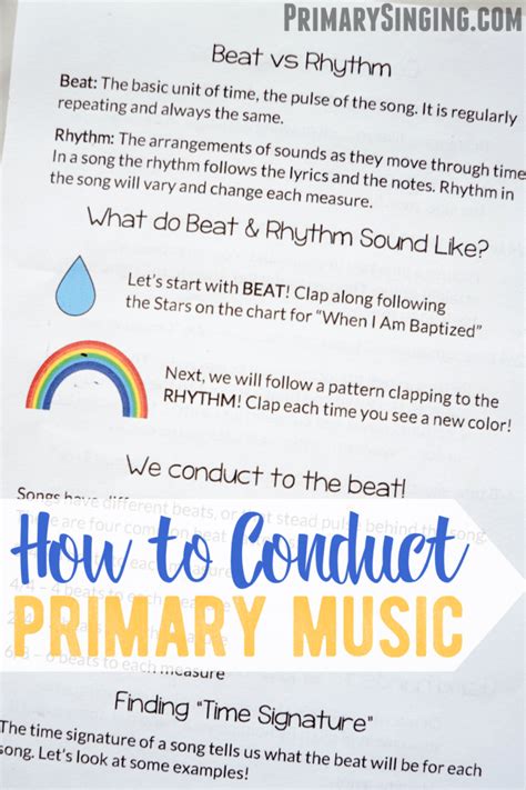 How To Conduct Music Conducting Patterns Primary Singing