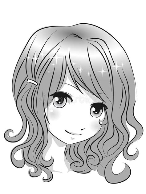 Cute Anime Girl Stock Vector Illustration Of Drawing