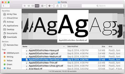See A Preview Of Fonts In Cover Flow And Quick Look Of Mac Os X
