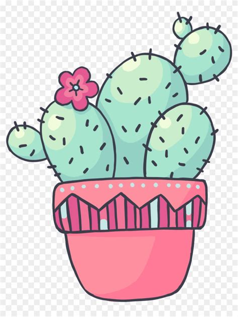 Drawing Cactus Adorable Transparent Clipart Free Download Cute Cactus