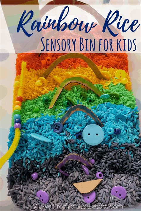 The Simplest Rainbow Rice Sensory Bin For Kids Plus Fine Motor Practice