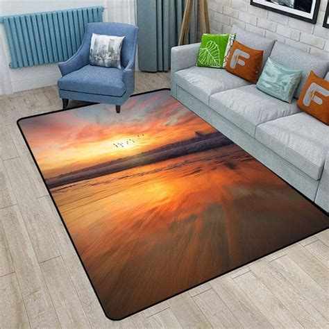 Sand And Sunset Comfy Carpet The Sun Rays Through The
