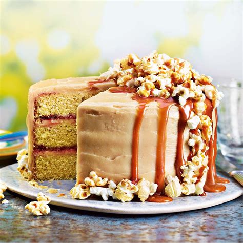 Peanut Butter And Popcorn Layer Cake — Co Op Recipe Cake Peanut