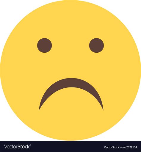 Sad Face Royalty Free Vector Image Vectorstock