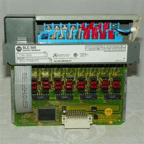 Allen Bradley Slc 500 Output Module 1746 Ob16 Ser C Works Great Ebay