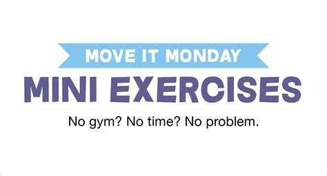 Work Out Anywhere For Move It Monday With These Simple Mini Exercises