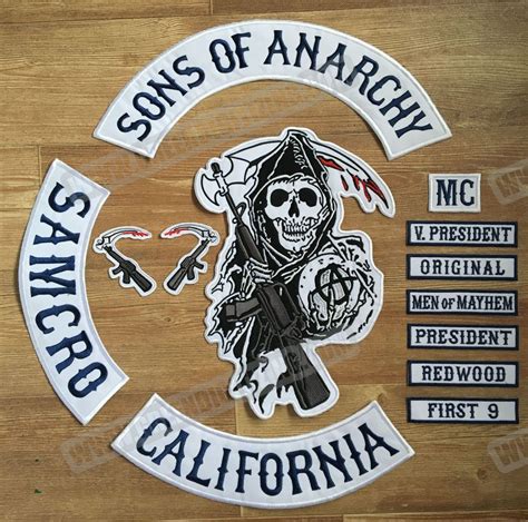 2015 Original Son Of Anarchy Jacket Back Embroidered Patch Motorcycle