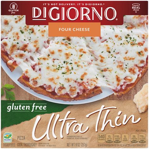 Digiorno Gluten Free Four Cheese Frozen Pizza On Ultra Thin Crust 9 Oz