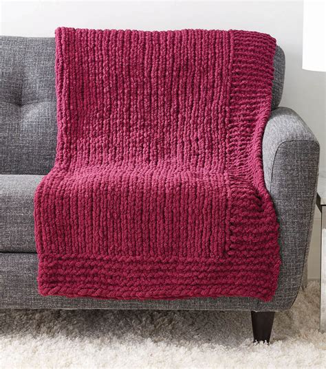 How To Make A Bernat Blanket Extra Simple Stitch Knit Afghan Joann