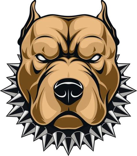 Royalty Free Snarling Pit Bull Clip Art Vector Images And Illustrations