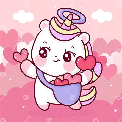 Cute Unicorn Vector Holiding Sweet Heart Pony Cartoon Pastel Background