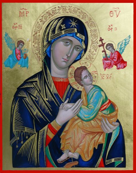 Our Holy Mother Of Perpetual Succour Hand Painted Orthodox Icon