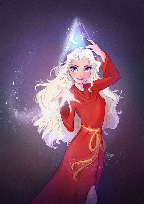 Elsa Fantasy By Kinaillustration On Deviantart Disney Frozen Elsa Art