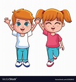 Cute children cartoon Royalty Free Vector Image