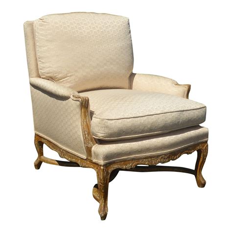 Designer French Country White Accent Chair Crackle Finish W Down Feather Cushion 6552?aspect=fit&height=1600&width=1600