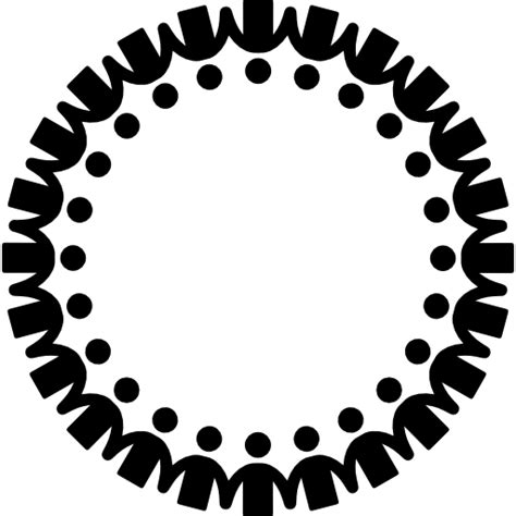 Circle Holding Hands People Cooperation Hand In Hand Icon
