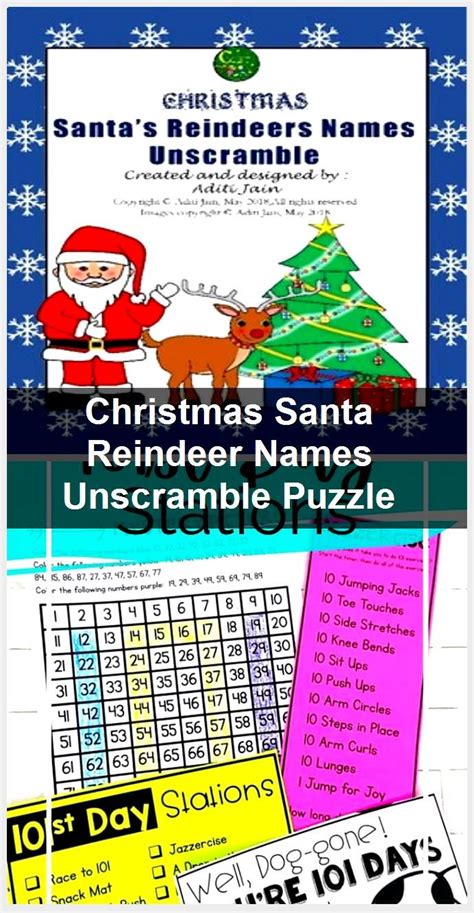 Check spelling or type a new query. Christmas Santa Reindeer Names Unscramble Puzzle in 2020 ...
