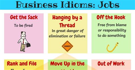 According to the idiom definition, an idiomatic expression is a group of words that is used often and has a meaning that can not be deduced directly from its elements. Idioms about Job: Learn 10+ Useful English Idioms Relating ...