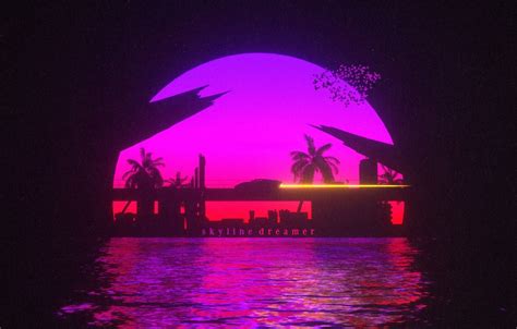 Neon Sunset Wallpaper Photos