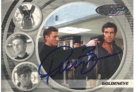 Pierce Brosnan Signed 4x3 James Bond Goldeneye Trading Card Pierce