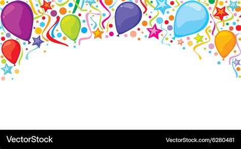 Confetti Party Banner Royalty Free Vector Image