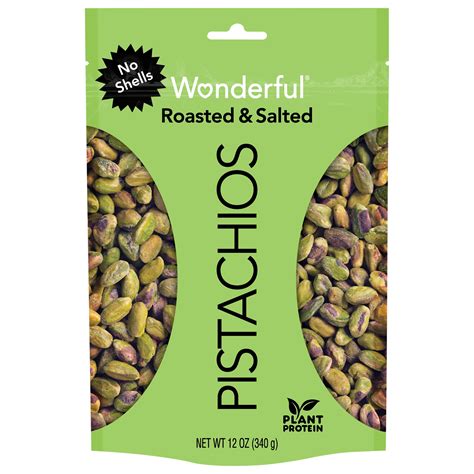 Wonderful Pistachios No Shell Roasted And Salted 12 Oz Resealable Pouch