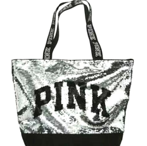 Pink Victorias Secret Bags Rare Pink Victoria Secret Sequin Tote