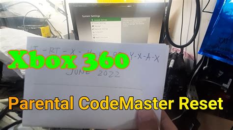 Reset Pass Code Parental Controls Using Master Key Xbox 360 Tagalog