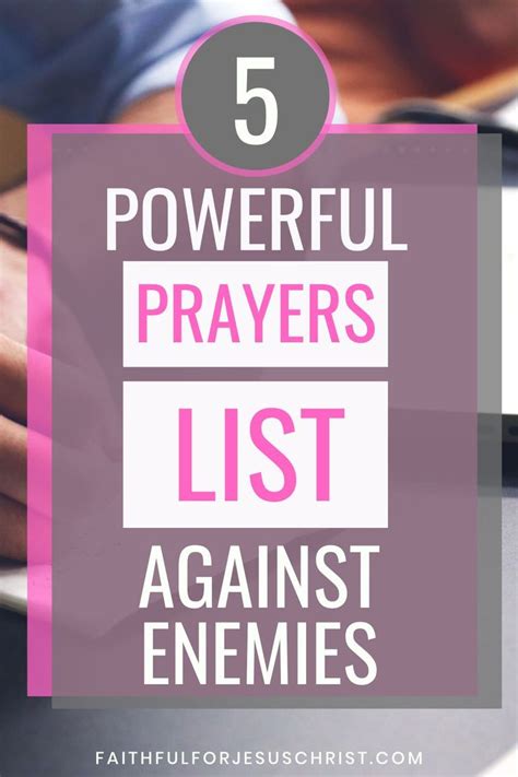 Powerful Prayers Against Enemies In 2020 Christian Encouragement