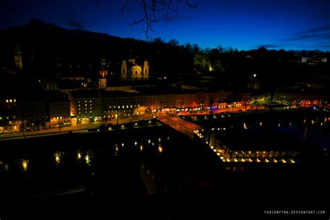 Salzburg At Night By Fabianfynn On Deviantart