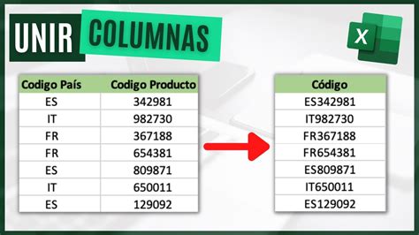 Cómo UNIR DOS COLUMNAS en Excel métodos para unir columnas YouTube