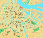 Amsterdam mapa de zonas de las Áreas de mapa de Amsterdam (países Bajos)