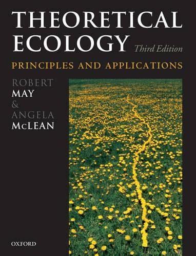 Theoretical Ecology Principles And Applications 9780199209996 Abebooks