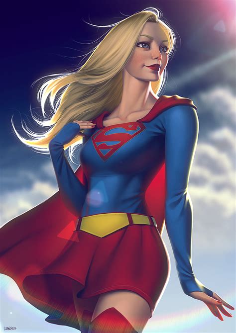 Leandro Franci Supergirl Dc Comics Superman Series Red Legwear