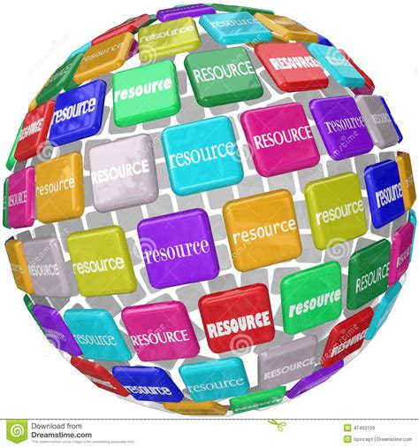 Resource Word Tiles Globe Important Information Access Skills Kn Stock ...